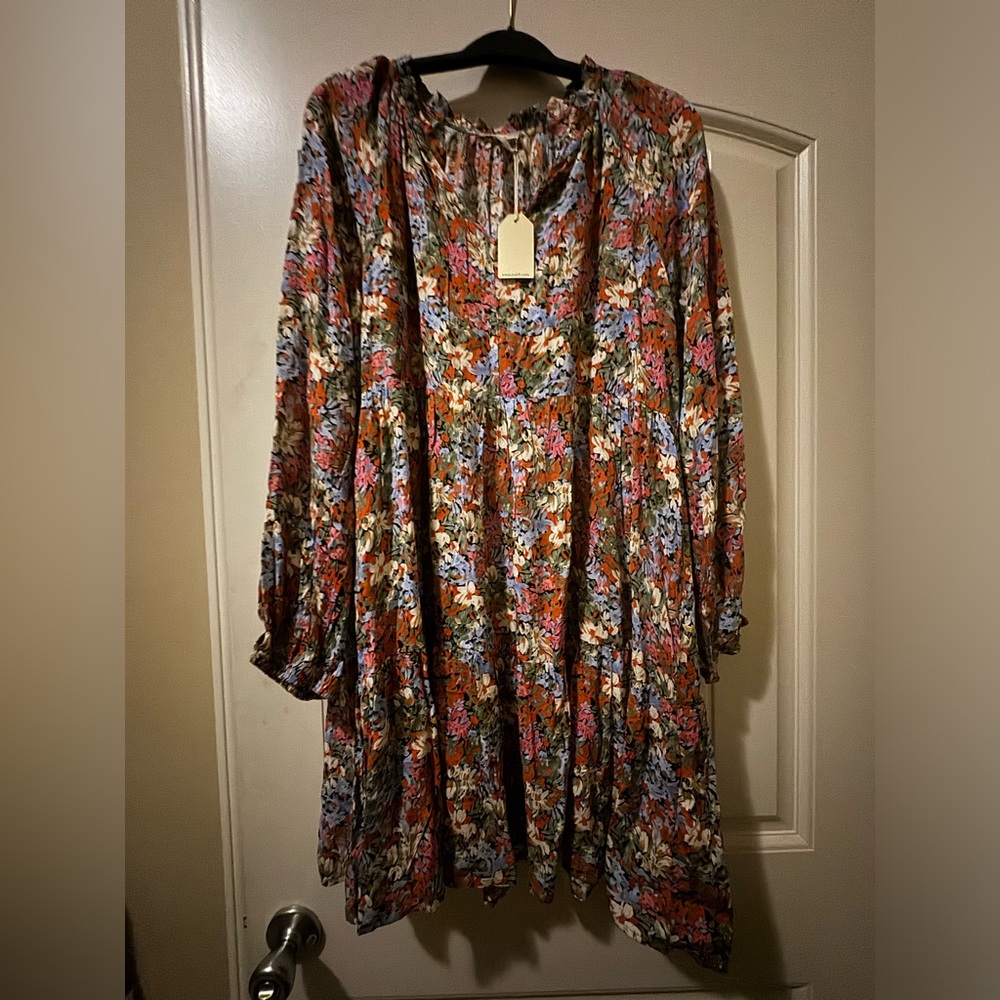 Jodifl Fall Floral Dress - L